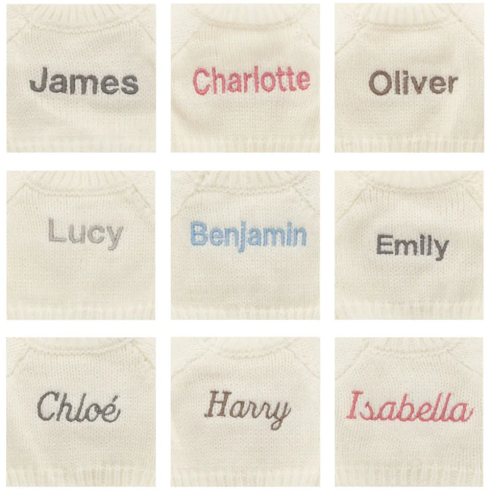 Bashful Toffee Puppy with Personalised Cream Jumper