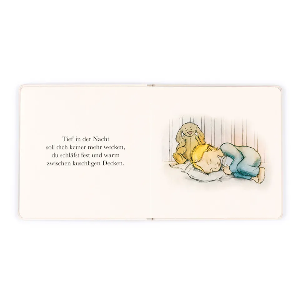 Haschen Schnuck Bleibt Wach Buch & Bashful Cottontail Bunny Medium